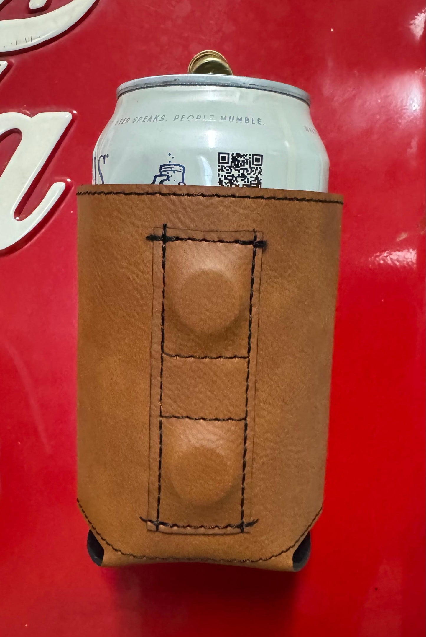 Atelier Stash Mangetic beverage cooler in vegan leather