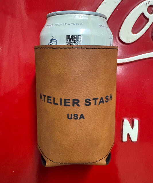 Atelier Stash Mangetic beverage cooler in vegan leather